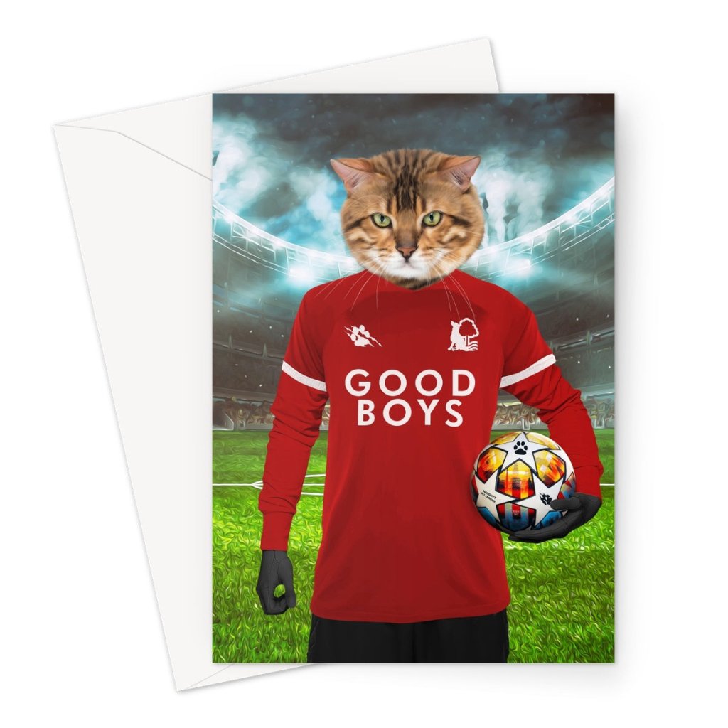 Pet Portraits | Nottingham Furrest Football Club: Custom Pet Greeting Card | Paw & Glory