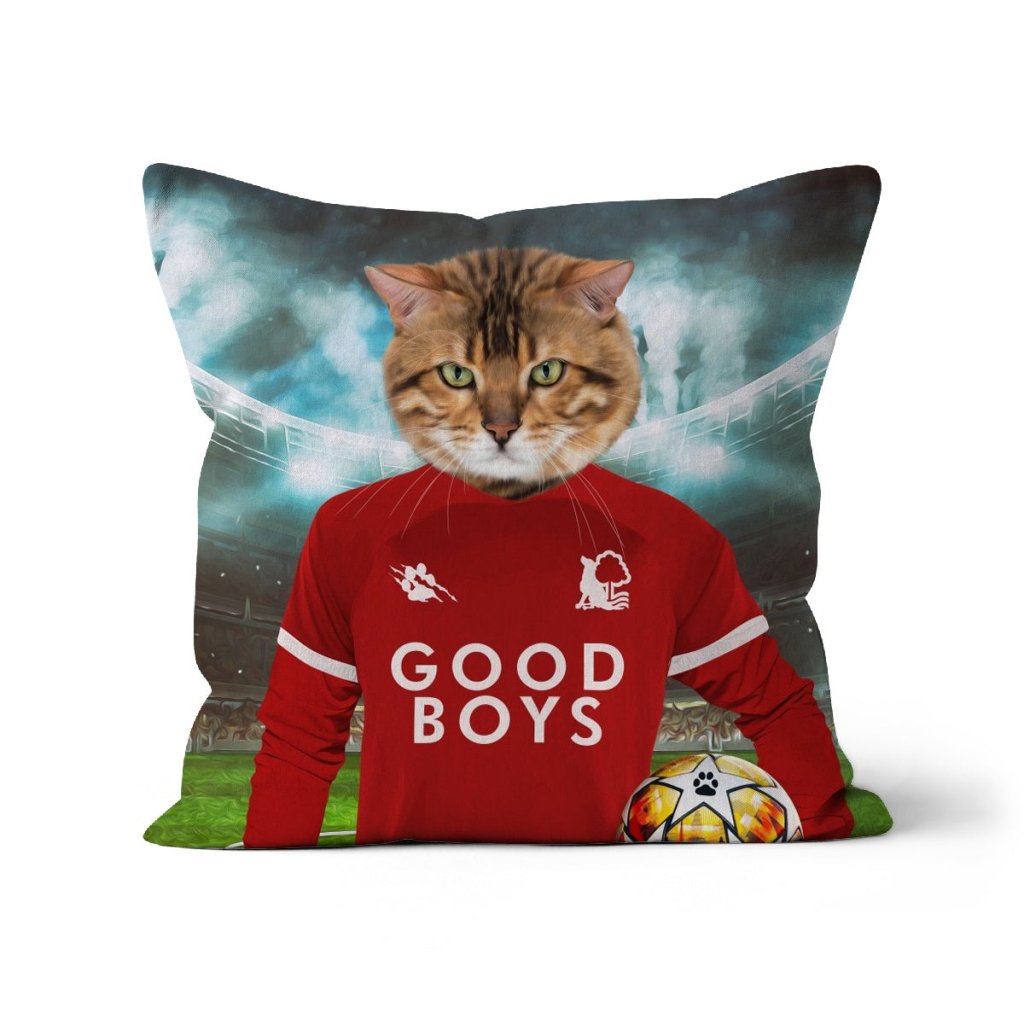 Pet Portraits | Nottingham Furrest Football Club: Custom Pet Pillow | Paw & Glory