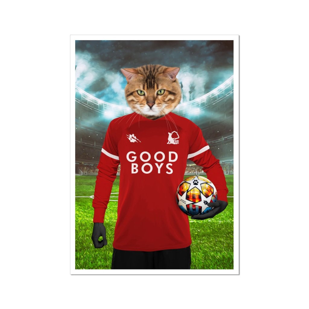 Pet Portraits | Nottingham Furrest Football Club: Custom Pet Poster | Paw & Glory