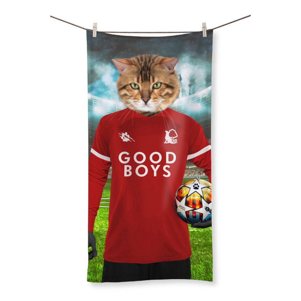 Pet Portraits | Nottingham Furrest Football Club: Custom Pet Towel | Paw & Glory