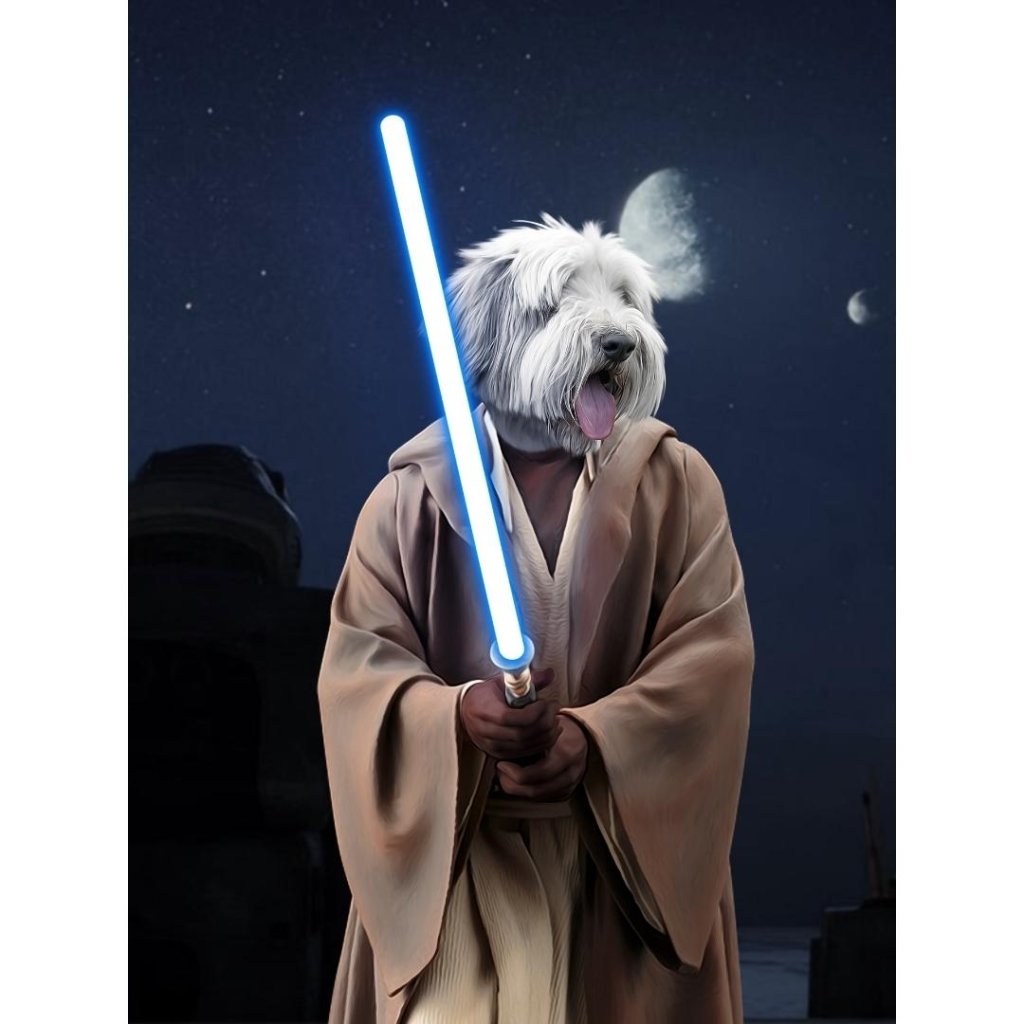 Pet Portraits | Galactic Mentor: Custom Digital Download Pet Portrait | Paw & Glory