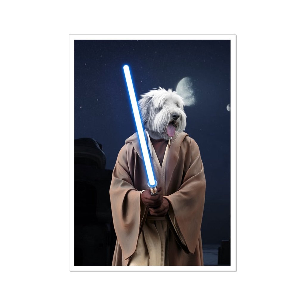 Pet Portraits | Obi Wan Kanobi (Star Wars Inspired): Custom Pet Poster | Paw & Glory