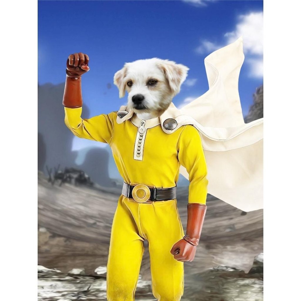 Pet Portraits | One Punch Man: Custom Digital Download Pet Portrait | Paw & Glory