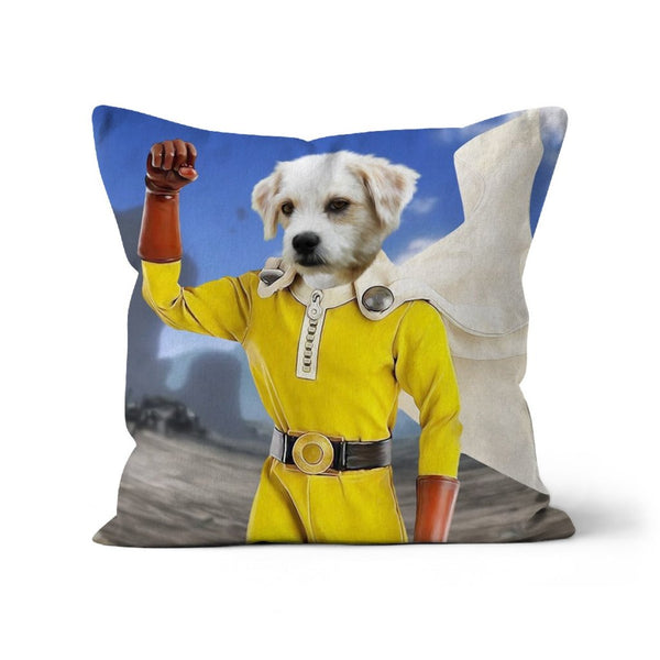 Anime Super Fighter Custom Pet Pillow | Funny Pet Portrait | Paw & Glory