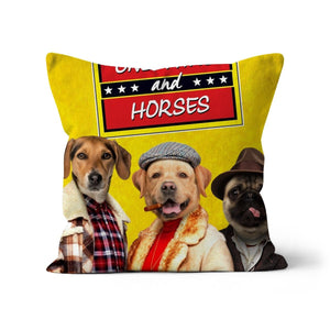 Only Paws and Horses 3: Custom Pet Pillow - Paw & Glory - Dog Portraits - Pet Portraits