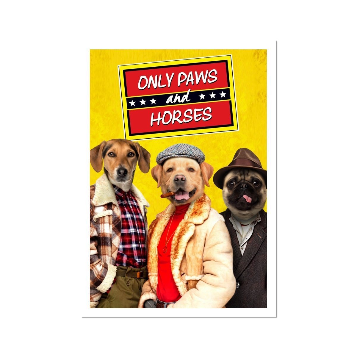 Only Paws and Horses 3: Custom Pet Portrait - Paw & Glory - Dog Portraits - Pet Portraits
