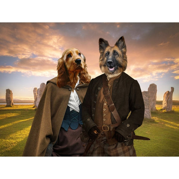 Highland Romance Custom Digital Download Pet Portrait | Pet Portrait From Photo | Paw & Glory