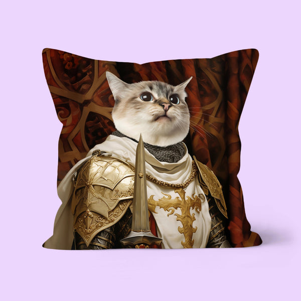 Paladin: Custom Pet Pillow | royal pet portrait | Paw & Glory