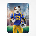Paw Angeles Rams: Custom Pet Blanket
