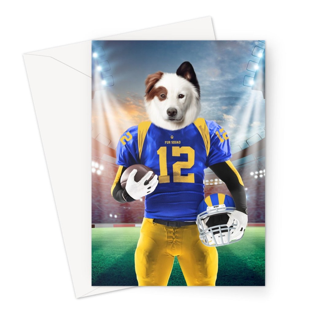 Pet Portraits | Paw Angeles Rams: Custom Pet Greeting Card | Paw & Glory
