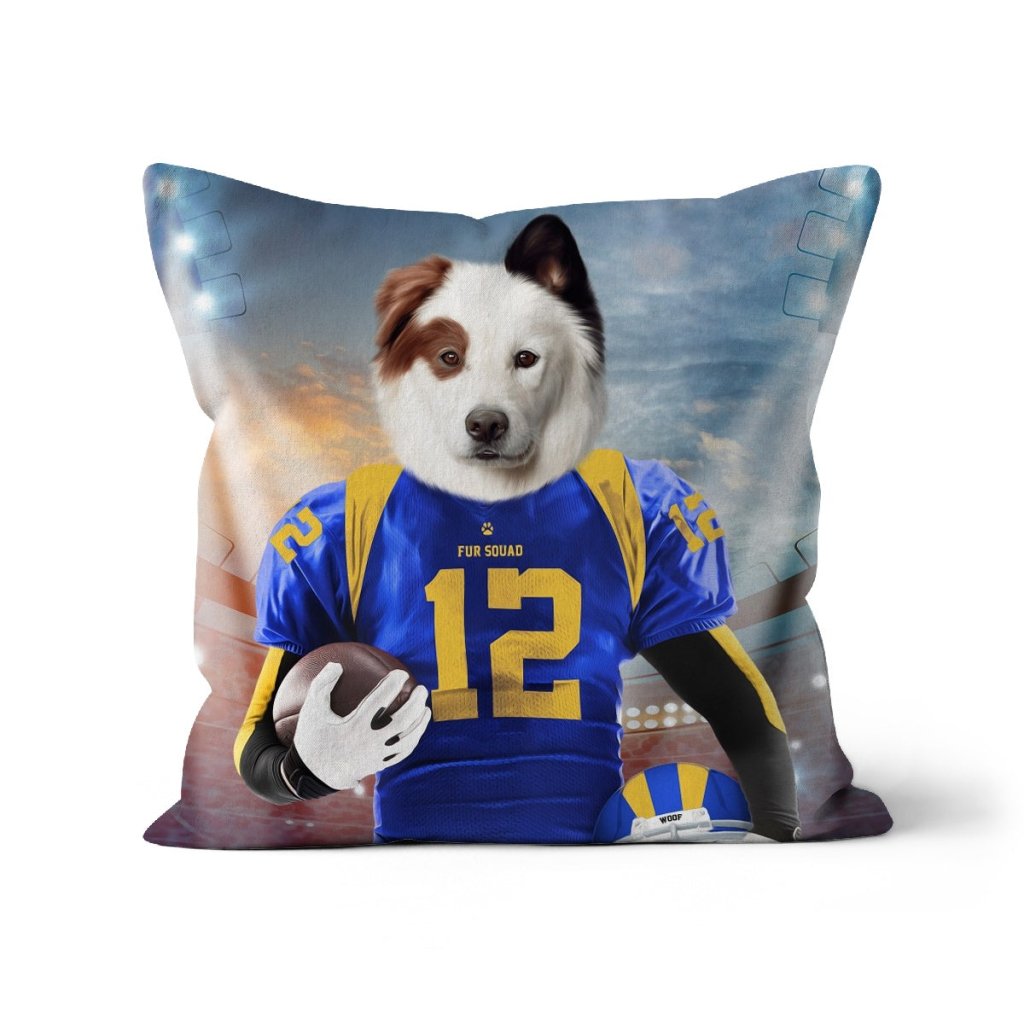 Pet Portraits | Paw Angeles Rams: Custom Pet Pillow | Paw & Glory