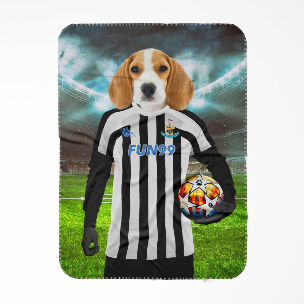 Pet Portraits | Paw Castle United Football Club: Custom Pet Blanket | Paw & Glory