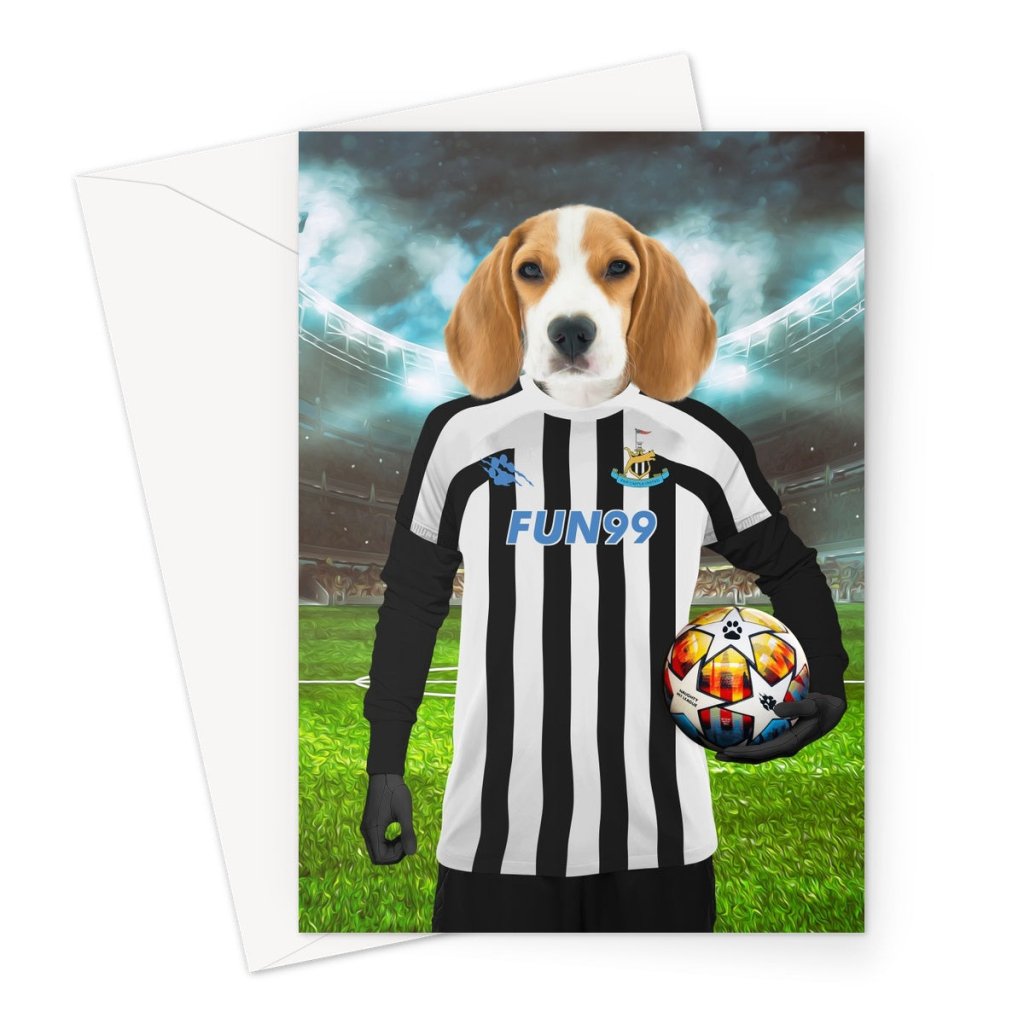 Pet Portraits | Paw Castle United Football Club: Custom Pet Greeting Card | Paw & Glory