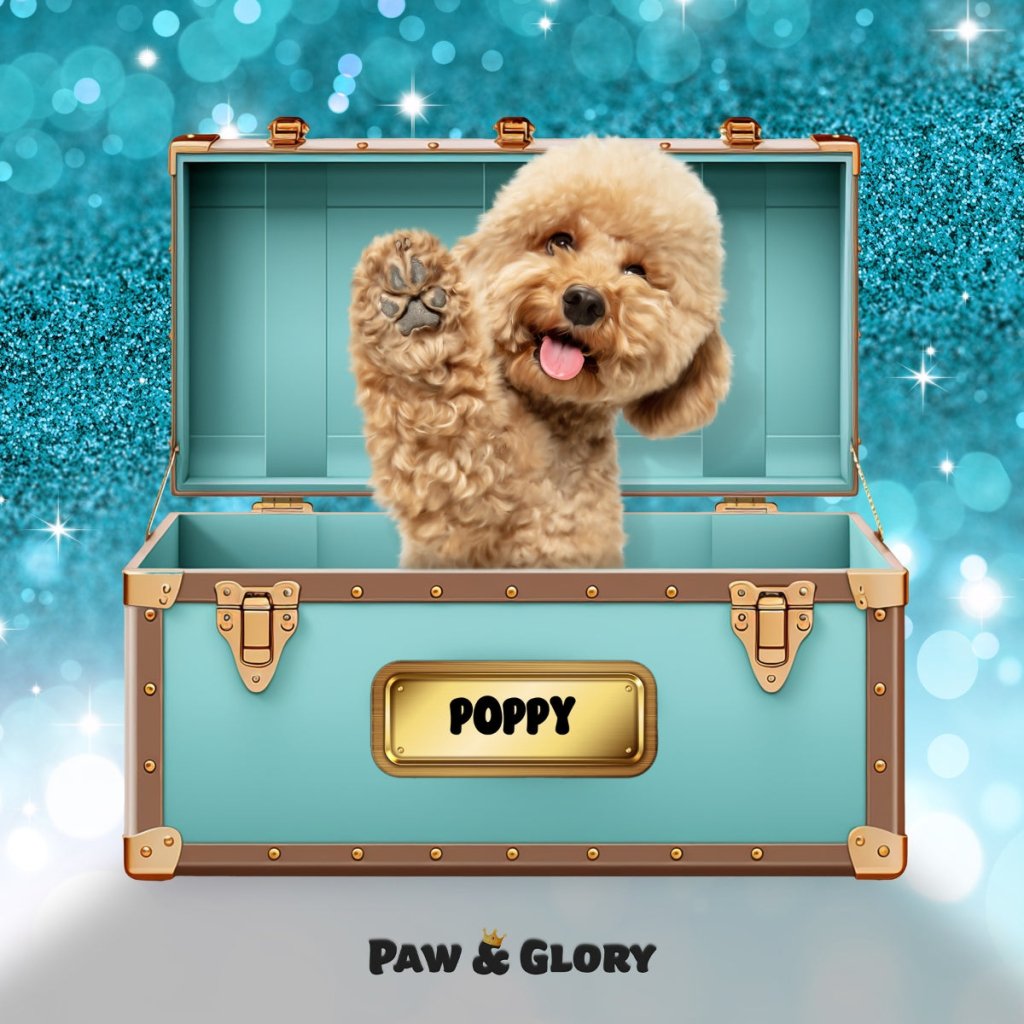 Pet Portraits | Paw-fany & Co. Luxury Trunk: Custom Digital Download Pet Portrait | Paw & Glory