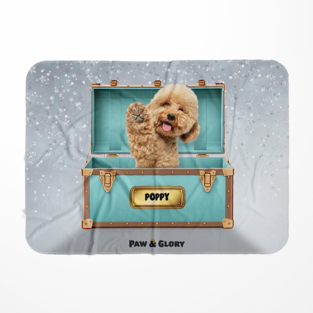 Pet Portraits | Paw-fany & Co. Luxury Trunk: Custom Pet Blanket | Paw & Glory