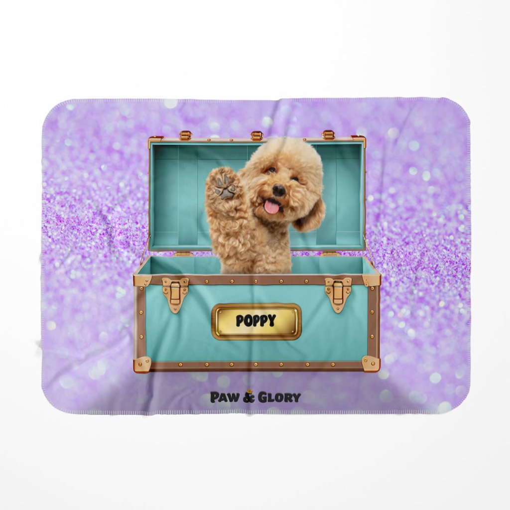 Pet Portraits | Paw-fany & Co. Luxury Trunk: Custom Pet Blanket | Paw & Glory