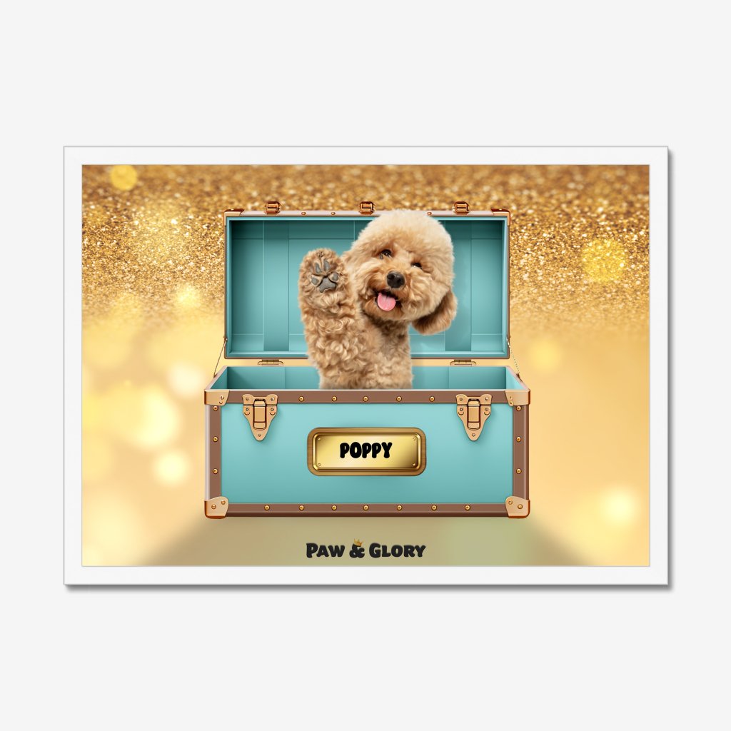 Pet Portraits | Paw-fany & Co. Luxury Trunk: Custom Pet Portrait | Paw & Glory