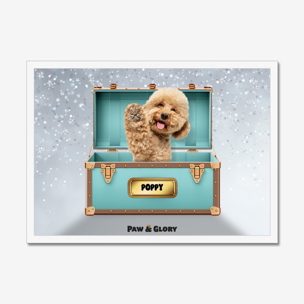Pet Portraits | Paw-fany & Co. Luxury Trunk: Custom Pet Portrait | Paw & Glory