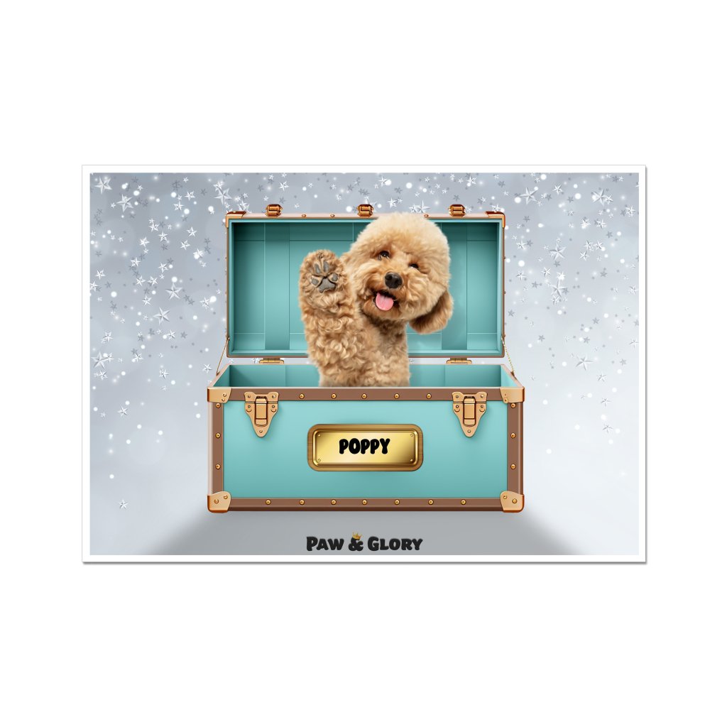 Pet Portraits | Paw-fany & Co. Luxury Trunk: Custom Pet Portrait | Paw & Glory