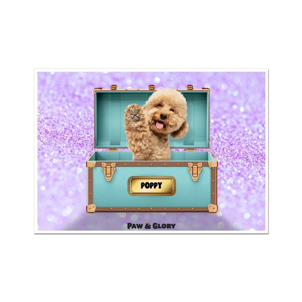 Pet Portraits | Paw-fany & Co. Luxury Trunk: Custom Pet Portrait | Paw & Glory