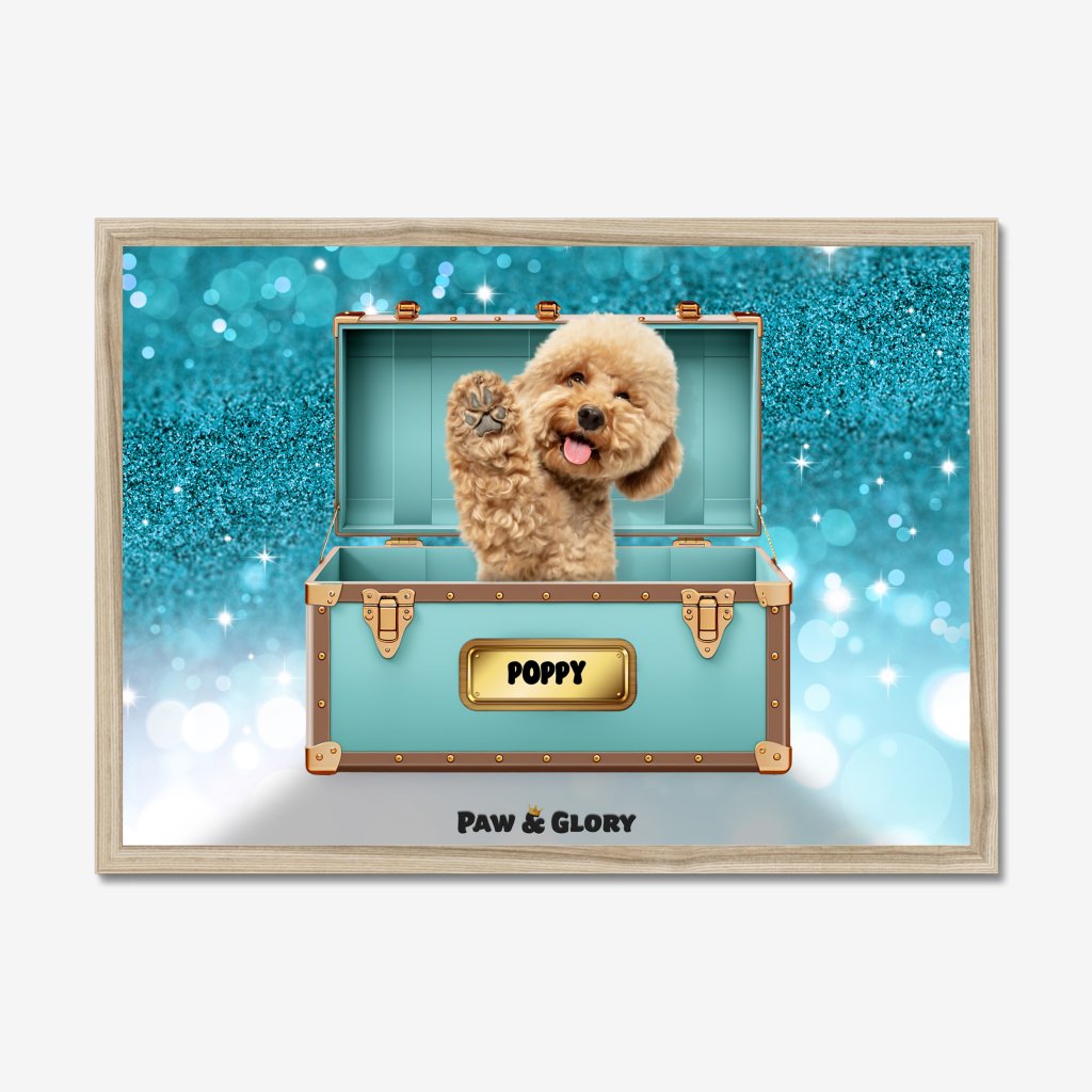Paw - fany & Co. Luxury Trunk: Custom Pet Portrait - Paw & Glory - Dog Portraits - Pet Portraits