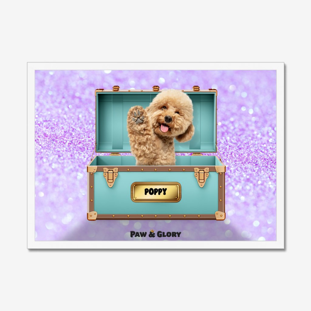 Pet Portraits | Paw-fany & Co. Luxury Trunk: Custom Pet Portrait | Paw & Glory