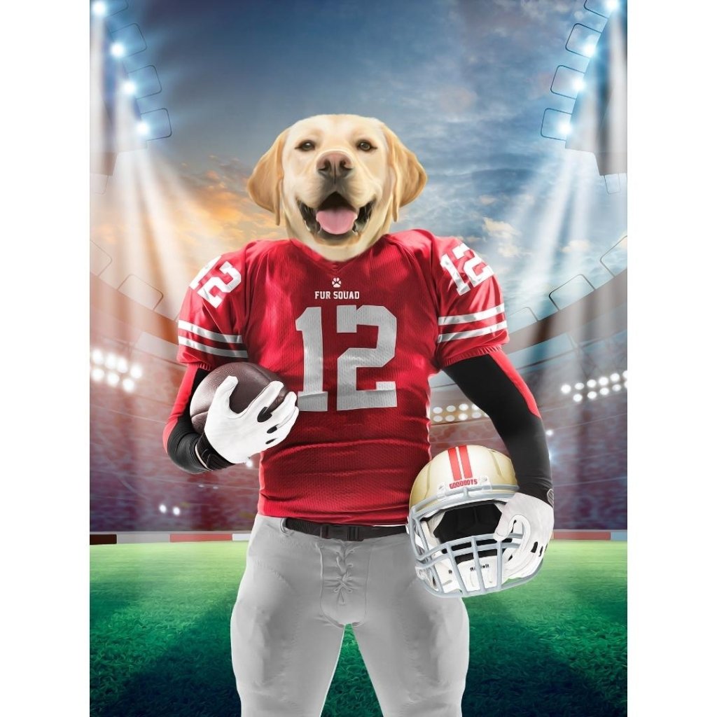 Pet Portraits | Paw Francisco 49ers: Custom Digital Download Pet Portrait | Paw & Glory