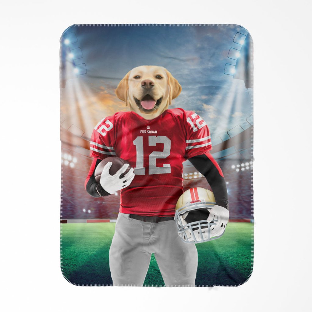 Pet Portraits | Paw Francisco 49ers: Custom Pet Blanket | Paw & Glory