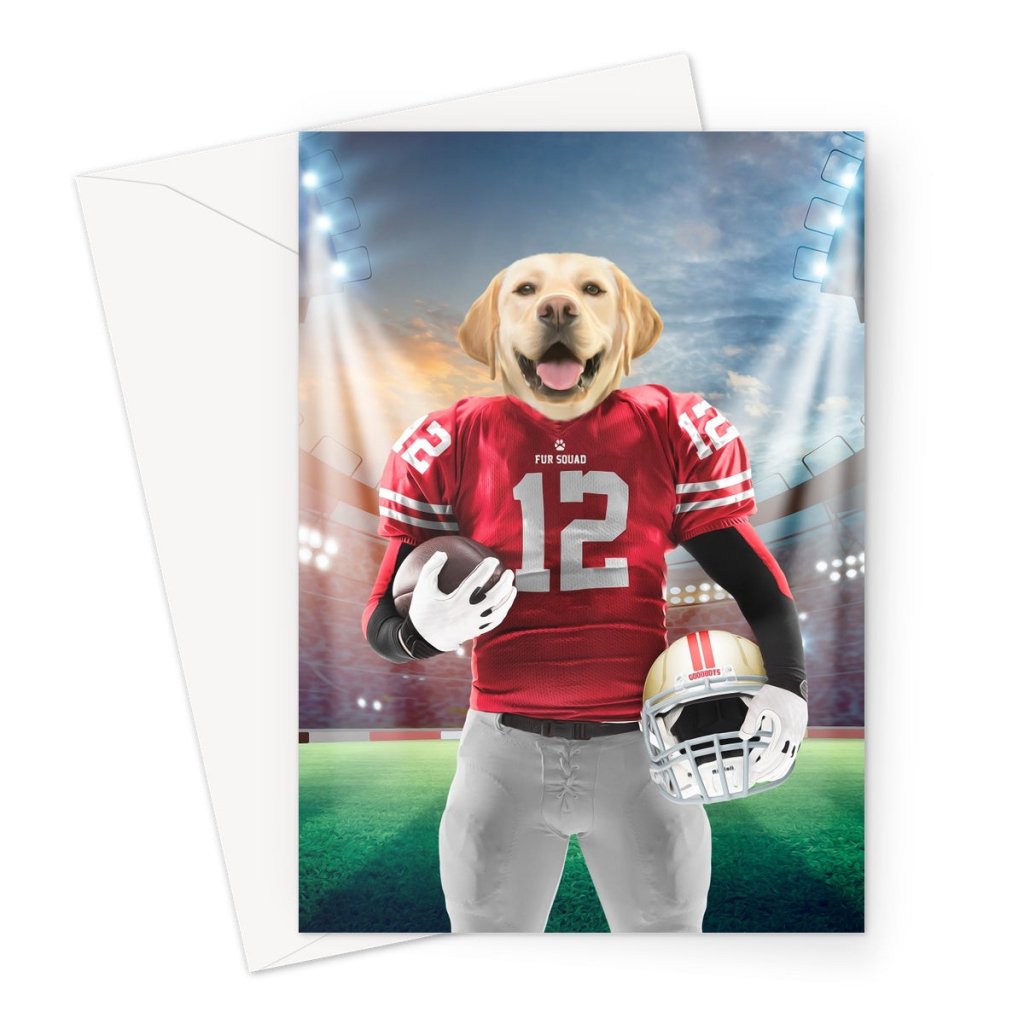 Pet Portraits | Paw Francisco 49ers: Custom Pet Greeting Card | Paw & Glory