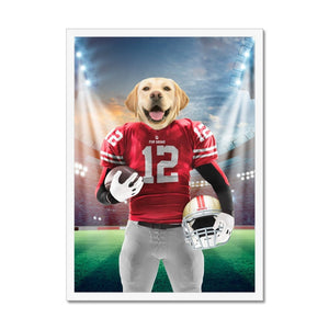 Paw Francisco 49ers: Custom Pet Portrait - Paw & Glory - Dog Portraits - Pet Portraits