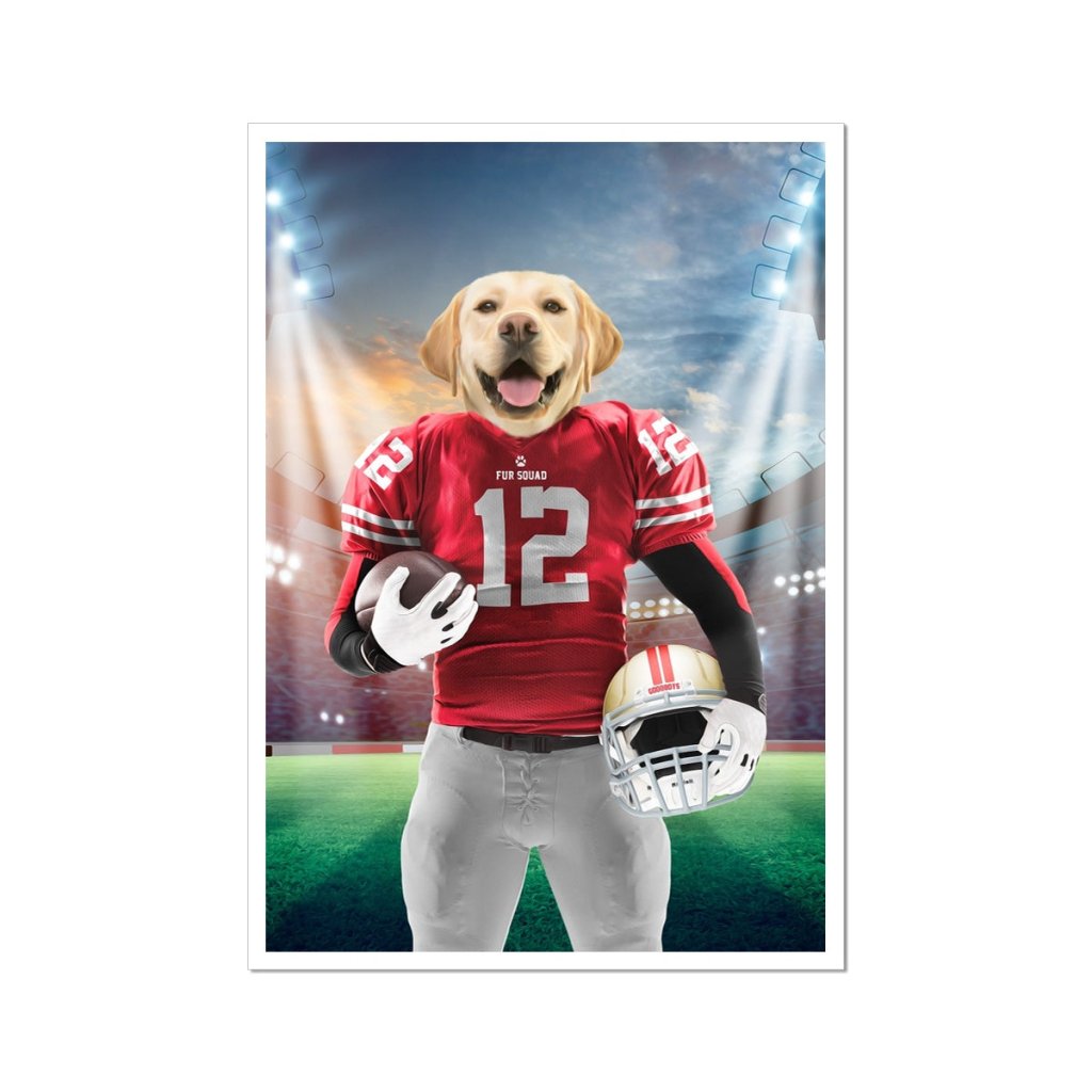 Pet Portraits | Paw Francisco 49ers: Custom Pet Poster | Paw & Glory