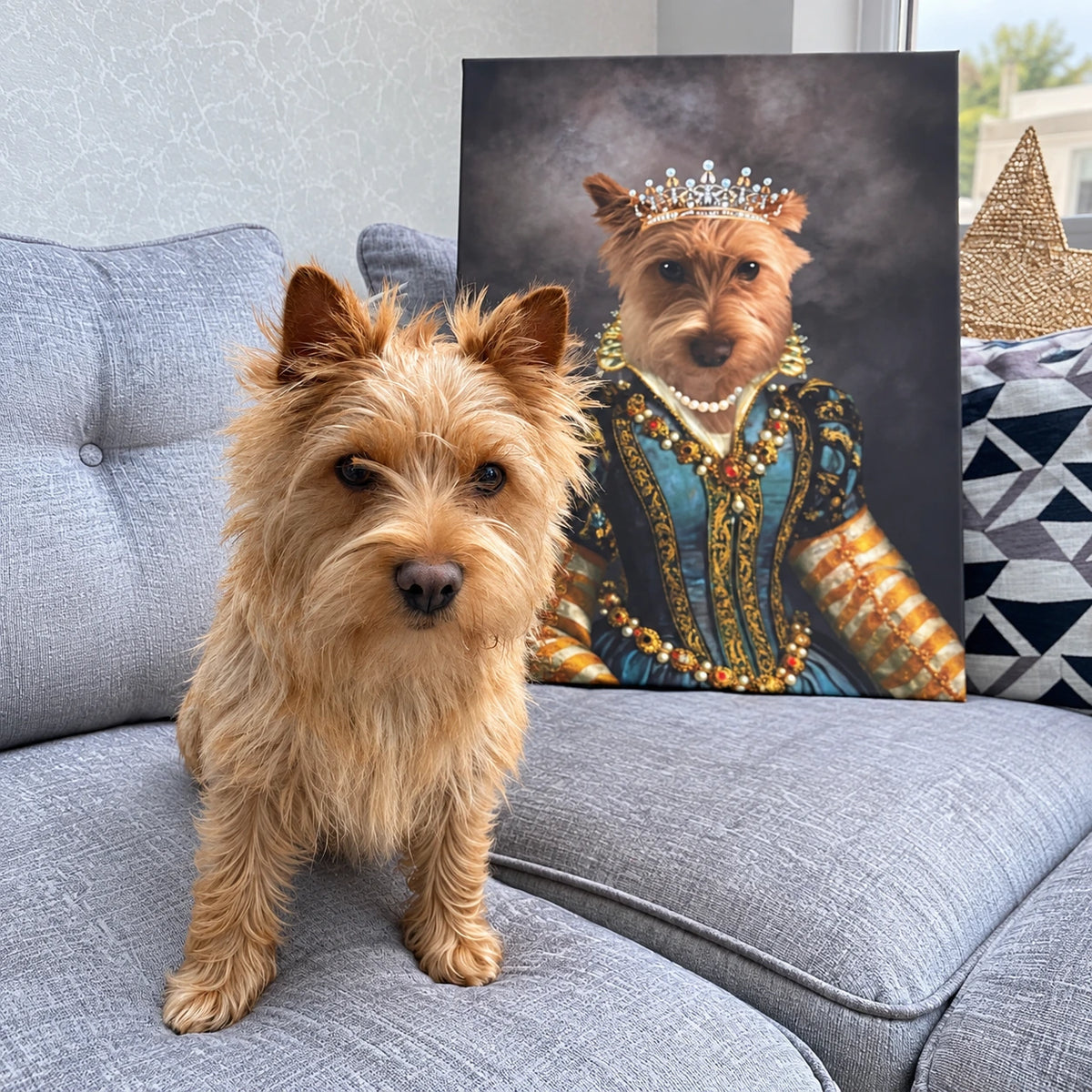 The Pearl Princess | Custom Pet Portrait | Paw & Glory