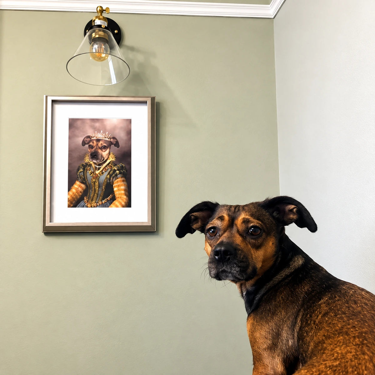 The Pearl Princess | Custom Pet Portrait | Paw & Glory