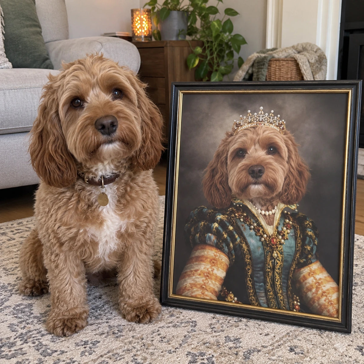 The Pearl Princess | Custom Pet Portrait | Paw & Glory