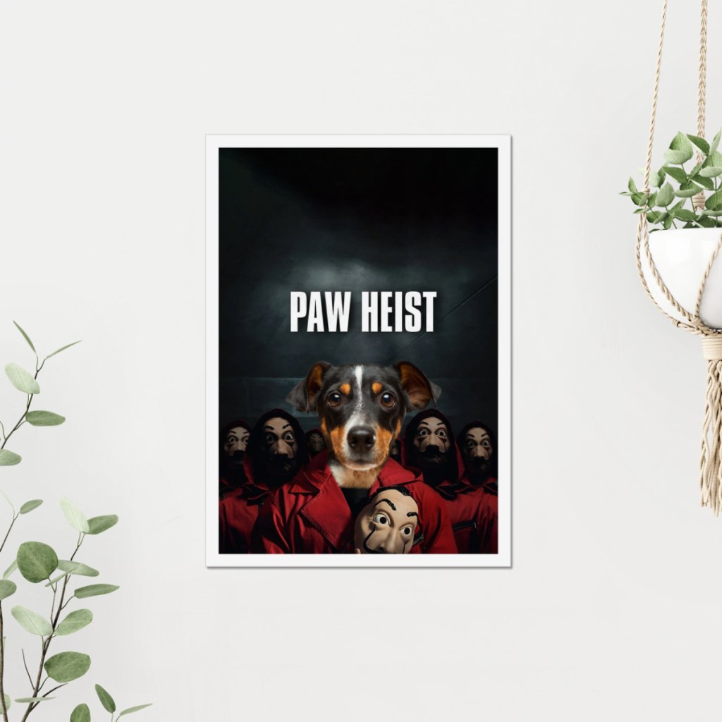 Paw Heist: Custom Pet Poster - Paw & Glory - Dog Portraits - Pet Portraits