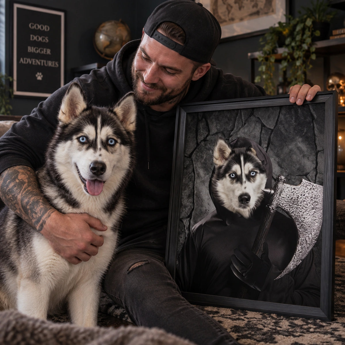 The Bark Reaper | Custom Pet Portrait | Paw & Glory