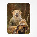 Pawbecca & Ewok (Star Wars Inspired): Custom Pet Blanket