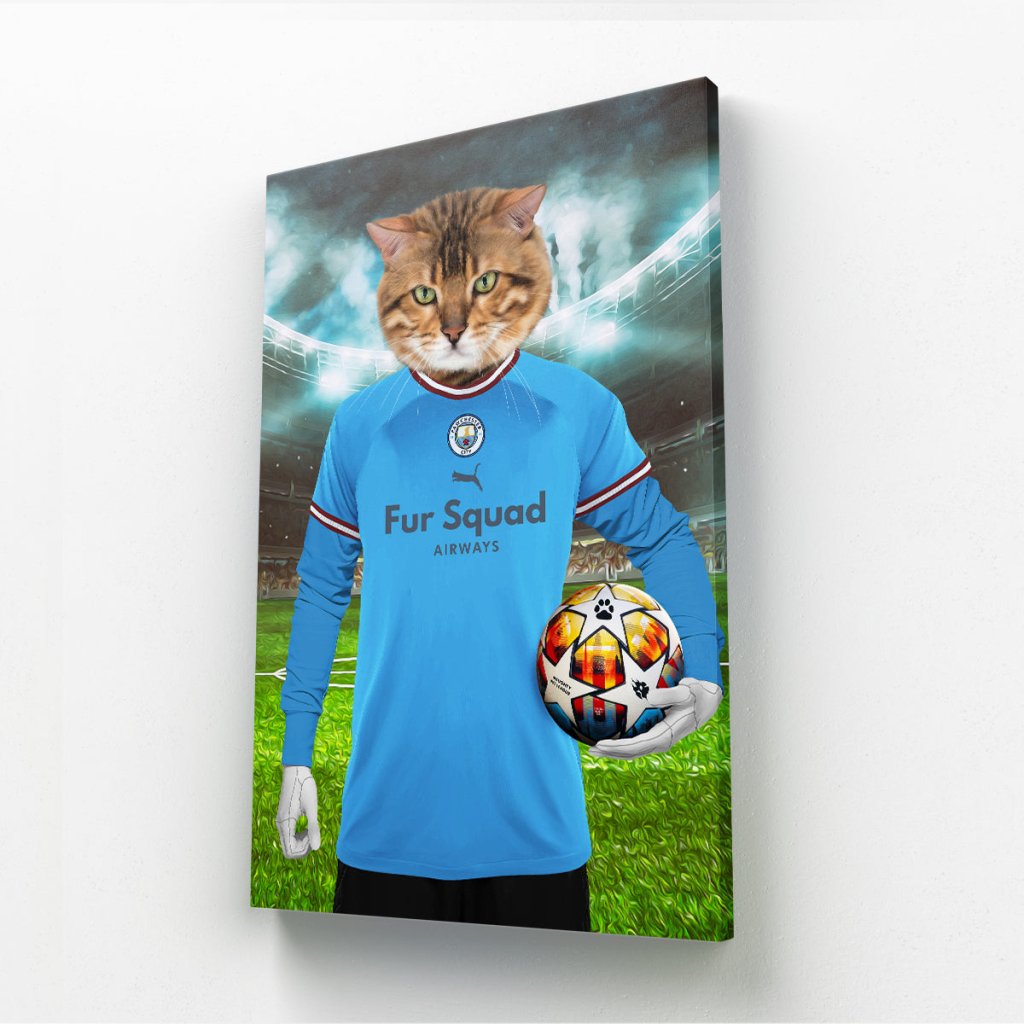 Pet Portraits | Pawchester City Football Club: Custom Pet Canvas | Paw & Glory