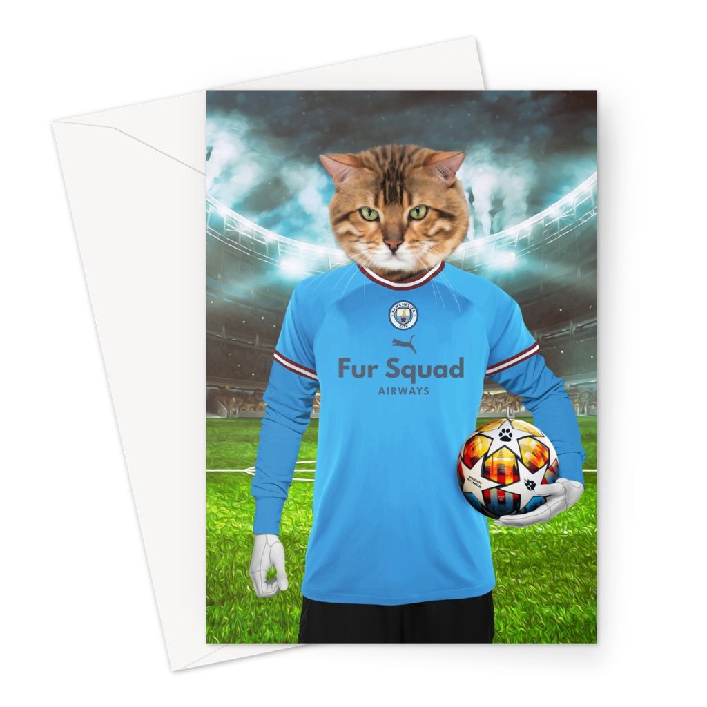 Pet Portraits | Pawchester City Football Club: Custom Pet Greeting Card | Paw & Glory