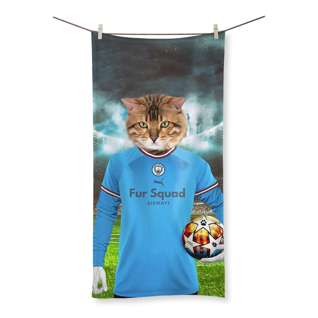 Pet Portraits | Pawchester City Football Club: Custom Pet Towel | Paw & Glory