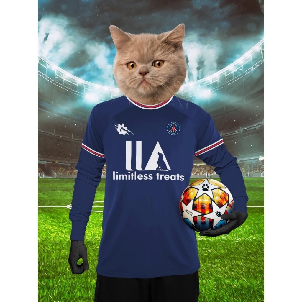 Pet Portraits | Pawris Saint Germain Football Club: Custom Digital Download Pet Portrait | Paw & Glory