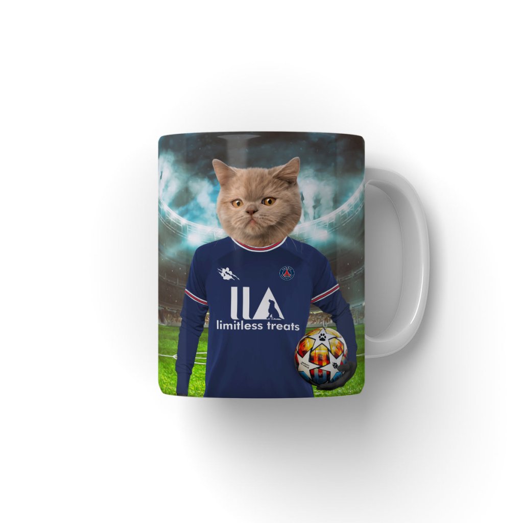 Pet Portraits | Pawris Saint Germain Football Club: Custom Pet Coffee Mug | Paw & Glory