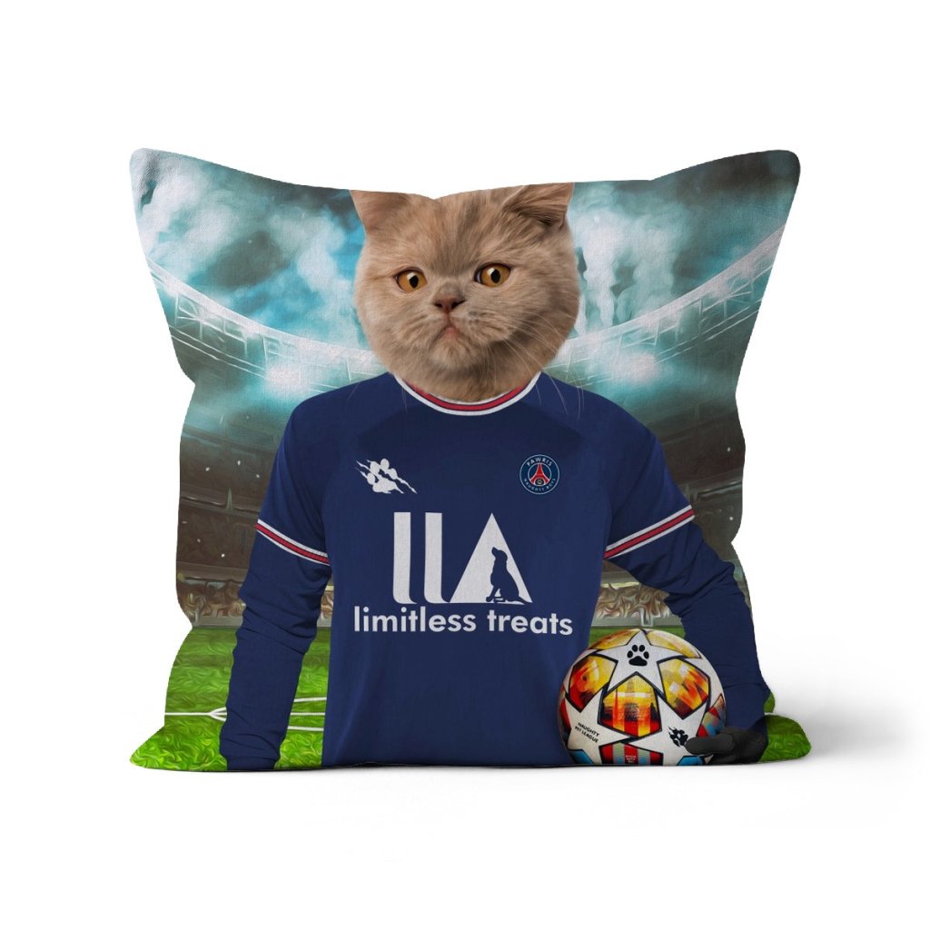 Pet Portraits | Pawris Saint Germain Football Club: Custom Pet Pillow | Paw & Glory