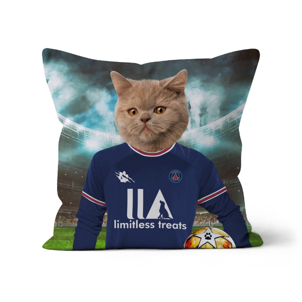 Pet Portraits | Pawris Saint Germain Football Club: Custom Pet Pillow | Paw & Glory