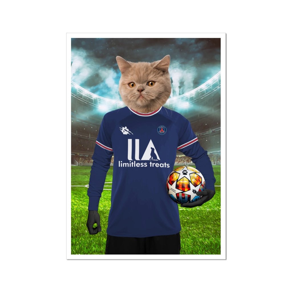 Pet Portraits | Pawris Saint Germain Football Club: Custom Pet Poster | Paw & Glory