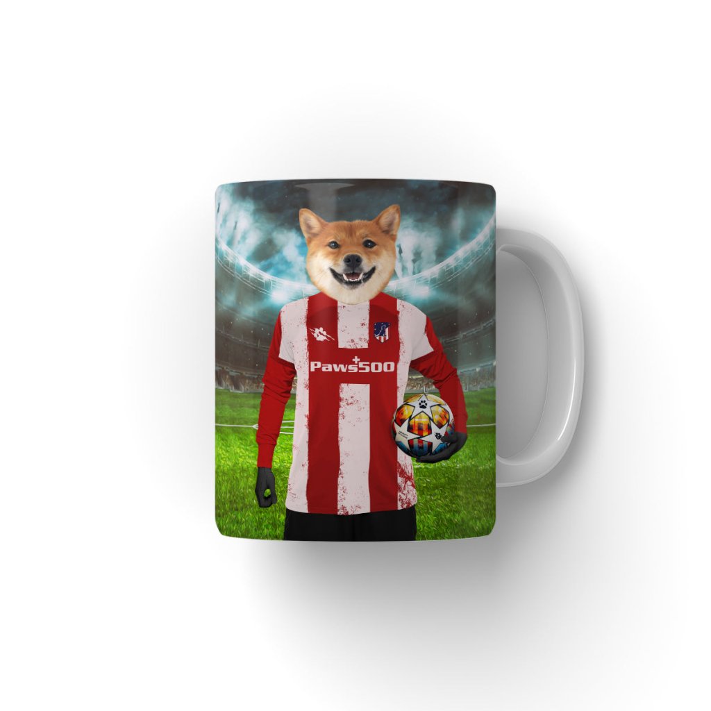 Pet Portraits | Pawtheletico Madrid Football Club: Custom Coffee Mug | Paw & Glory