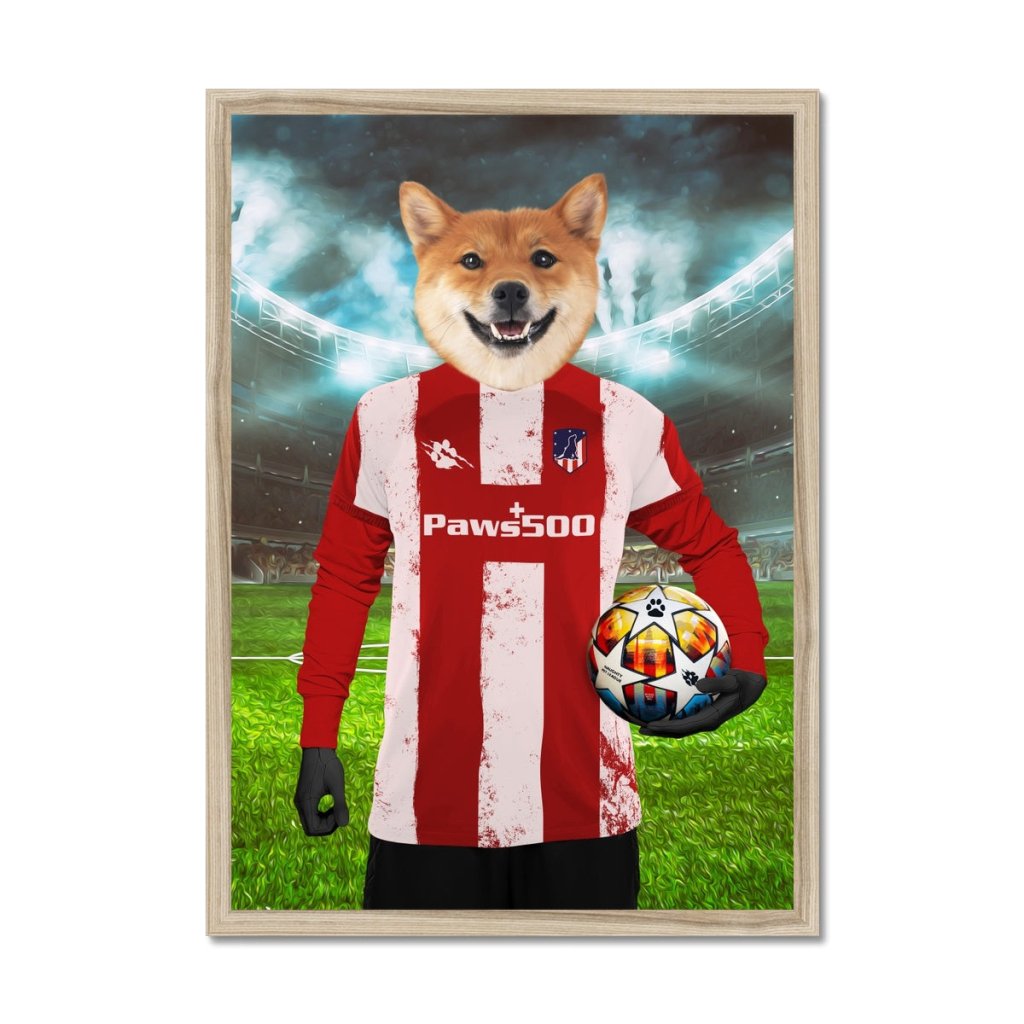 Pet Portraits | Pawtheletico Madrid Football Club: Custom Pet Portrait | Paw & Glory