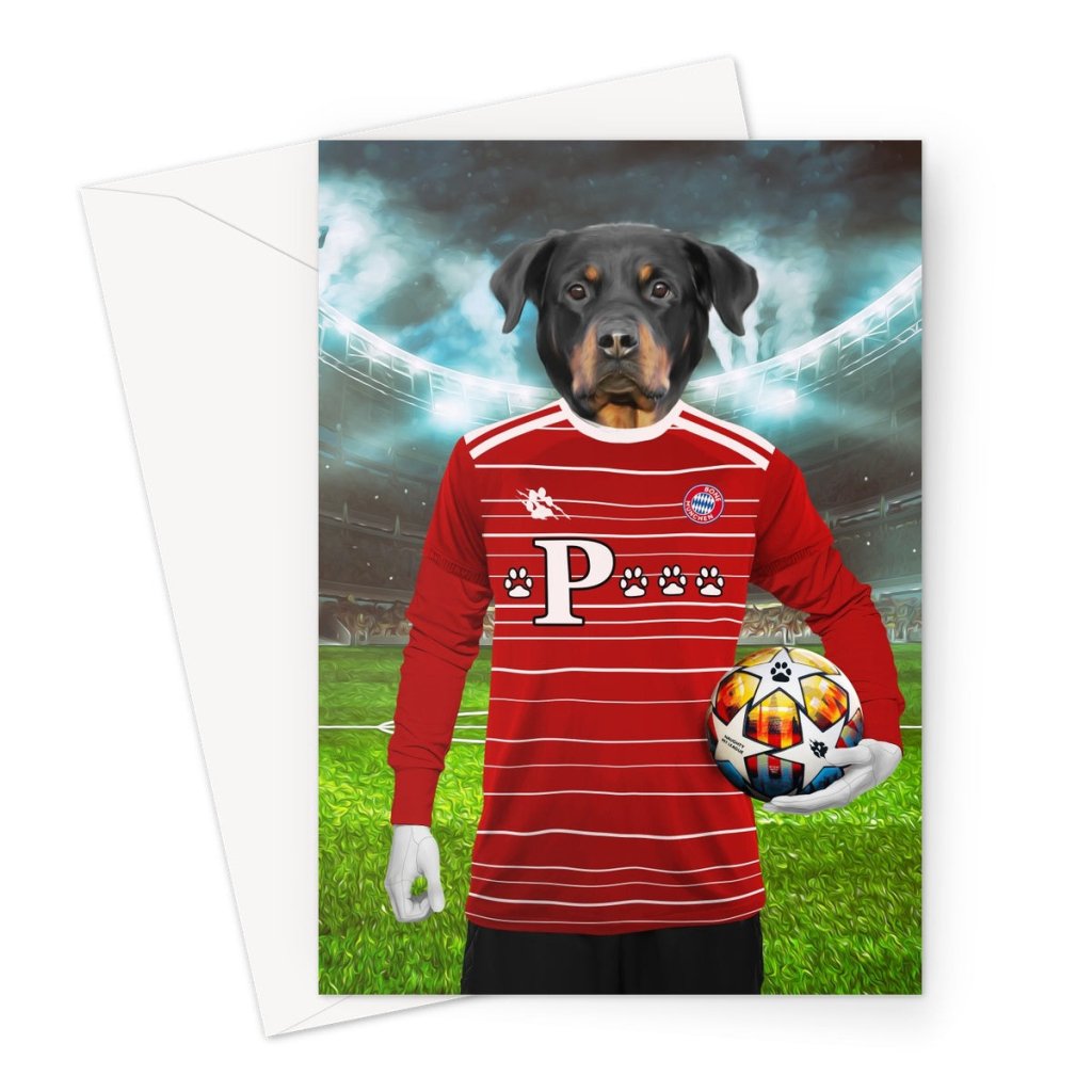 Pet Portraits | Pawyern Munich Football Club: Custom Pet Greeting Card | Paw & Glory