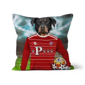 Pawyern Munich Football Club: Custom Pet Pillow - Paw & Glory - Dog Portraits - Pet Portraits