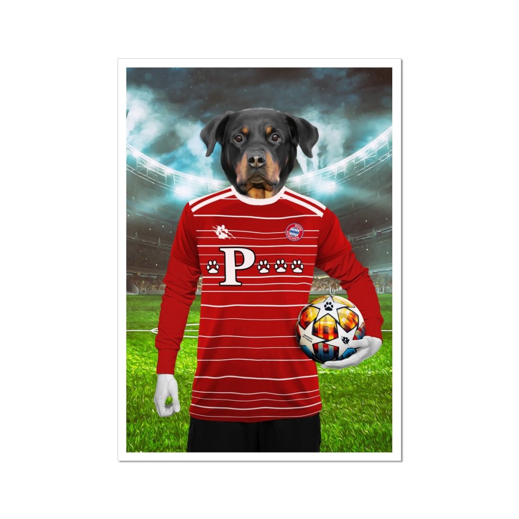 Pet Portraits | Pawyern Munich Football Club: Custom Pet Poster | Paw & Glory